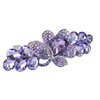 Sankuwen Flower Luxury Jewelry Design Hairpin Rhinestone Hair Barrette Clip(Style C,Purple)