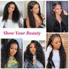 SODLIS 13x6 Deep Wave Lace Front Wigs Human Hair Pre PLucked 13x6 HD Lace Front Wigs Human Hair For Black Women Deep Curly Lace Front Wigs Human Hair Natural Color Glueless Wig (22 Inch)