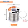 Wonderway Sn63/Pb37 Solder Wire For Stained Glass, No Flux Welding Soldering Tin, Dia 2.0mm (1lb)