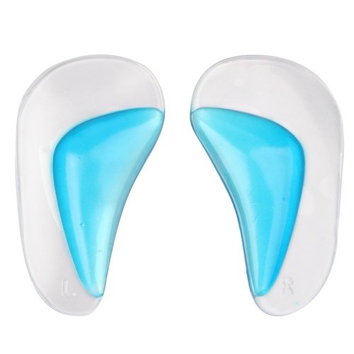 Arch Support Insoles Pu Gel Foot Massage Flat Feet Insoles 1 Pair (2 Cushion Pads) Blue