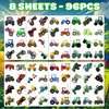 Tractor Temporary Tattoos for Kids Themed Birthday Party Supplies Decorations Party Favors Super Cute 96PCS Tattooos Sticker Gift for Boy Girls Prizes Christmas