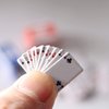 SXFSE Dollhouse Decoration Accessories, 1:12 Dollhouse Ornament Mini Playing Cards Set with 2 Boxes