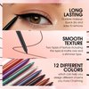 LANGMANNI 6Pcs Metal Colorful Eyeliner Pencil Set - Matte & Shimmer Eye Makeup,Smooth Use Long-Lasting & Waterproof Eyeliner Set(#02+03+04+06+08+12)