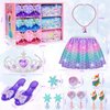 Princess Dress Up for Girls, Dress Up Clothes for Girls with Princess Shoes, Toddler Girls Jewelry Boutique, Pretend Play Gifts for Little Girls Aged 3-6 Years Old
