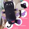 TITQWOP Long Cat Plush Pillow, 28" Cute Stuffed Animals Cat Plush Long Body Pillows, Soft Black Cat Plushie Soft Doll Pillows Gifts for Girlfriend Kids Girls Boys