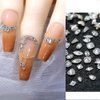 50pcs Shiny Zircon Rhinestones for Nails, 2-3mm Mini Nail Rhinestones for Nail Art Diamonds 3D Pointed Bottom Rhinestone Multi Shapes Gemstones Crystal Nail Gems Nail Crystals Nail Charm Accessories