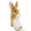 Plush Rabbit Hand Puppet Interactive Animal Toys for Role Play Storytelling Preschool Teaching Gifts for Kids Boys Girls (Brown)