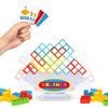 FAVANTIME 48pcs Attack Stack Game Tetra Balance Tower Stacking Blocks Board Games for 1-4 Players Family Games for Kids, Adults, Party, Travel Team Building Blocks Toy