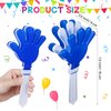 Syhood 6 Pcs Hand Clappers 7.5 Inch Noise Makers Party Favors Sports Clapper Plastic Clapper Sporting Events Cheers for Football Basketball Game Birthday Decorations Gift Supplies (Blue and White)