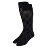 TOUCH Compression Socks for Women, 15-20 mmHg, Argyle, Cotton, 1 Pair, Black, Medium