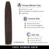 Amella Hair Tape in Hair Extensions Human Hair Silky Straight Remy Human Hair Seamless Skin Weft Hair Extensions Tape in 12 inches #2 Dark Brown 40 Gram 20Pcs/Pack Thick Hair