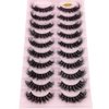 HBZGTLAD New 10 Pairs Natural Thick False Eyelashes Fake Lashes Long Makeup 3d Mink Lashes Extension Eyelash Mink Eyelashes for Beauty (DA-05)