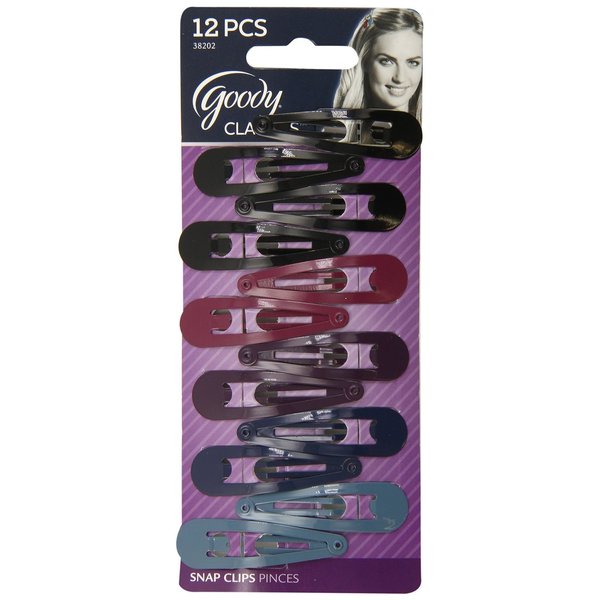 Goody Classics Contour Hair Clips, 12 Count (Pack of 3)