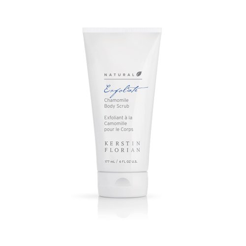 Kerstin Florian Natural Chamomile Body Scrub, Exfoliating Body Wash for Smooth Skin, Gentle Buffing Grains Reveal Skin's Natural Glow, Organic Bath and Shower Skincare, 6 fl oz