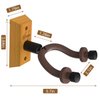 Ohuhu Guitar Wall Mount Hanger: 2-Pack Rotatable Hardwood Guitar Hangers with Screws-Adjustable Stopper Guitar Mount Hook Holder Stand for Ukulele Bass Electric Acoustic Guitar Banjo Mandolin-Wood