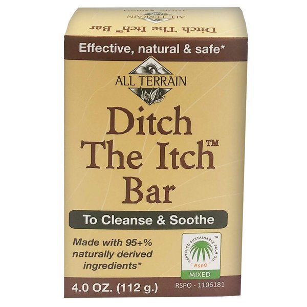 All Terrain Natural Ditch the Itch Bar, To Cleanse & Soothe Itchy, Irritated Skin, 4 oz
