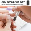 Rolybag Sanding Bands for Nail Drill 240 Grit Extreme Fine Nail Sanding Bands 200Pcs Black Professional Sanding Bands and 2Pcs Nail Drill Bits for Manicures and Pedicure
