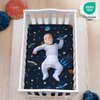 david's kids 3 Pack Mini Crib Sheets, Premium Pack N Play Sheets for Boys Girls Neutral, Soft Breathable Baby Sheets Fit Pack N Play, Playard and Mini Crib Mattresses, Space