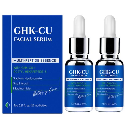 GHK-Cu Copper Peptides Serum for Face: Advanced Anti-Aging Serum with Multi-Peptide and Niacinamide for Fine Lines and Skin Elasticity