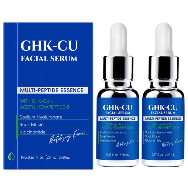 GHK-Cu Copper Peptides Serum for Face: Advanced Anti-Aging Serum with Multi-Peptide and Niacinamide for Fine Lines and Skin Elasticity