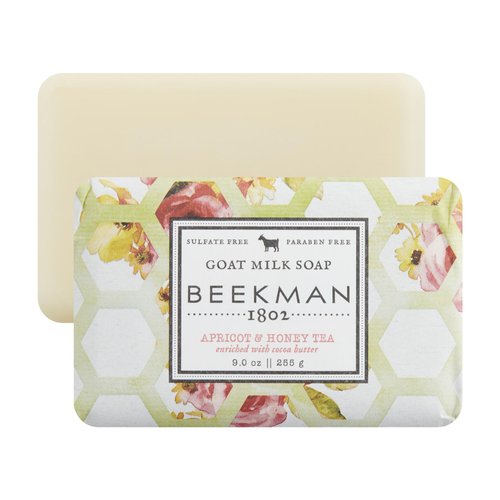 Beekman 1802 Goat Milk Body Soap Bar, Honey & Oats - Scented - 9 oz - Nourishes, Moisturizes & Hydrates - 100% Vegetable Soap with Lactic Acid - Good for Sensitive Skin - Cruelty Free