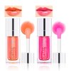 Hulyfw 2 Colors Hydrating Lip Glow Oil Plumper Gloss Moisturizing Lip Tint,Transparent Lip Oil Glossy Lip Gloss Non-sticky,Long Lasting Nourishing Care Awakening Lip Makeup (001#+007#)