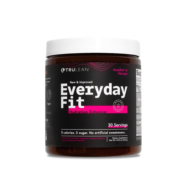 TRULEAN Everyday Fit Water Enhancer Sugar Free Electrolyte Powder Drink BCAA Blend Keto Amino Acid Supplement Tasty Sweet Raspberry Mango 30 Servings (Pack of 1)