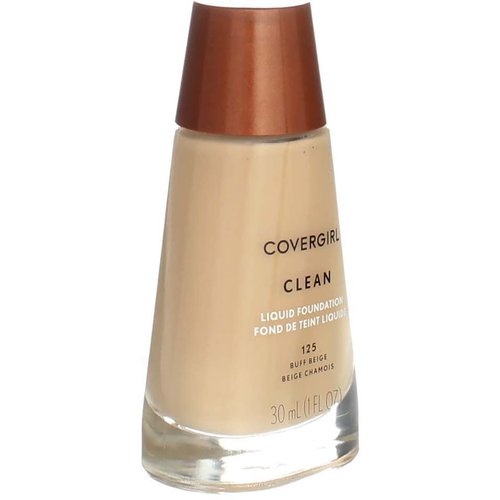 CoverGirl Clean Liquid Foundation, # 125 Buff Beige, 1 Ounce
