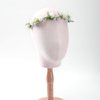 KorViSHOW Female Rose Flower Crown - White Flower Headbands or Women Bridal Flower Headband Girl Beautiful Lace Foam Flower Tiara Wedding Decoration Headflower Party Shoot Photo Headwear