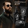 Bossman Essentials Beard Kit for Men - Beard Oil Jelly, Fortifying Conditioner Cream, Beard Balm - Grooming Growth Care Accessories (Naked)