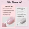 CHARMARK Solid Nail Gel for Press on Nails 30g Soft Acrylic Nails Glue UV Cured Fake Nails Gel Nail Tips for Lasting Nail Art Salon Manicure Glue Adhesive