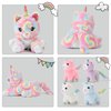 22inch Unicorn Stuffed Animals Cat Plush for Girls, Momma Cat Plushie with 4pcs Baby Kitty Toys, 5 in 1 Surprise Gifts Playset