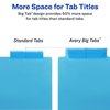 Avery Big Tab Insertable Plastic 2 Pocket Dividers for 3 Ring Binders, 8 Tab Set, Bright Two-Tone Multicolor, Works with Sheet Protectors, 1 Set (11989)