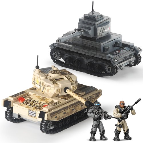 HI-REEKE Tank Building Block Set, FV4034 & 38T WW2 Military Toy for Boy
