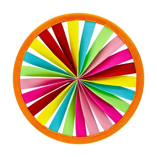 Sunlite Sports Flying Ring, Flying Disc, Outdoor Sports Toy Family Fun, Play in Park and Beach, Multiple Color Choices (Rainbow Spinner Orange)