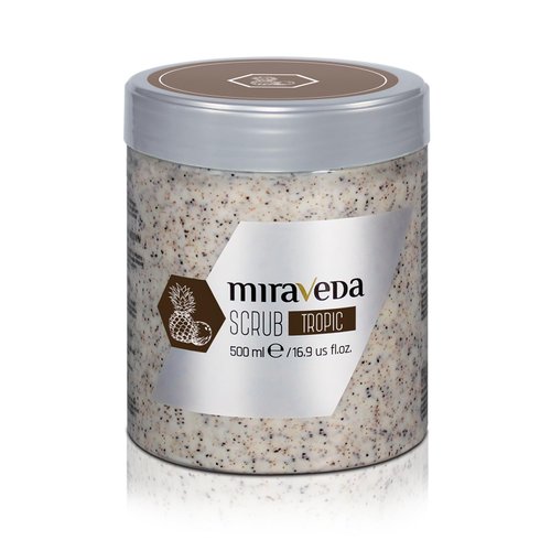 Miraveda by Italwax Tropic Scrub - 500ml / 16.9fl.oz – With exfoliating coconut shell particles – Ideal for the whole body