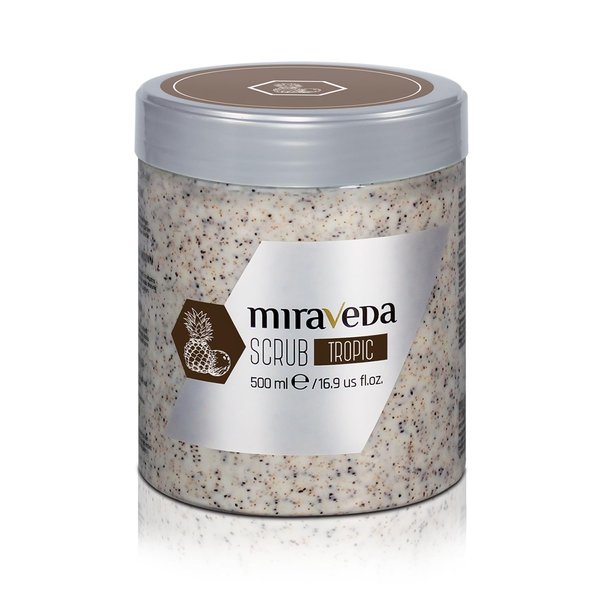Miraveda by Italwax Tropic Scrub - 500ml / 16.9fl.oz – With exfoliating coconut shell particles – Ideal for the whole body