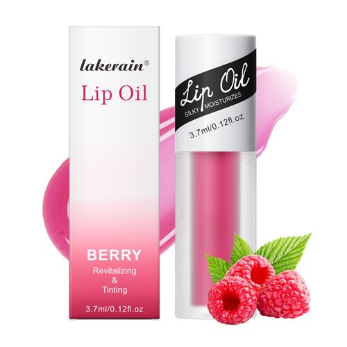 NICEFACE Fruit-Flavored Plumping Lip Oil - Lip Gloss - Non-Sticky, Moisturizing, Smoothing, Glowing, Revitalizing, and Nourishing for Dry Lips - Lip Balm Lip Care (Berry)