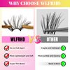 Lash Clusters D Curl Diy Lash Extensions Cluster Lashes 12-14mm Length Eyelash Clusters Wispy Reusable Soft Natural Individual Lashes Cluster Thin Band For Makeup at Home by WLFRHD(D-Mixed 10-16mm)