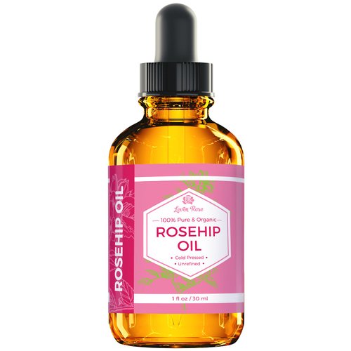 Leven Rose Rosehip Seed Oil for Face 1 oz - Pure Rosehip Oil for Face - Unrefined Cold Pressed Rosehip Oil for Body - Nighttime Face Moisturizer for Hair, Skin & Nails