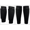 Cosmos 2 Pairs Shin Guard Sleeves Soccer Guard Sleeves for Soccer Sports, Black Color, with 1 Pc Marble Pattern Storage Bag