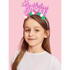 YISSION Birthday Princess Headband, Birthday Crown Birthday Girl Headband, Birthday Headband for Women Girls, Birthday Hair Accessories, Birthday Party Decoration Birthday Gifts