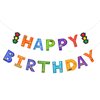 DIADARL Transportation Happy Birthday Banner Transportation Theme Birthday Party Decorations Happy Birthday Banner for Kids Boy Girl Birthday Party Supplies