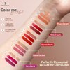 Phoenix Beauty Lip Trio: Smudge-Proof Long Stay Matte Lipstick, Vibrant Lip Gloss & Hydrating Lip Oil; Jojoba Oil + Vitamin E; Holiday Gift; Premium Lip Care & Color Set; Pink Mauve (Velvet Orchid)