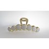 Generic Long gold metal and silver glitter circles hair claw clip