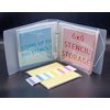 NEGLEX Cookie Stencil Storage Binder, Stamp & Die Cut Storage Binder with 50 Clear Sheet Protectors Holds 6"x6" Size - Clear Binder with D-Rings for Scrapbooking Die-Cuts, Embossing Folders Organizer