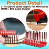 1" Insulated Cable Staples MNM1-600 fit Milwaukee Cable Stapler Gun M12 2448-20 for to Wood Surfaces - Fit Milwaukee Staples 600 per Box
