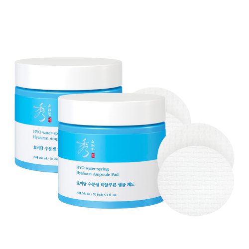 Sooryehan Christmas Gifts Hyaluronic Acid Cotton Facial Toner Pads (160 ml/5.41 fl oz * 2 ea) - Korean Skin Care. Gentle Daily Toner Pad for Soothing, Moisturizing, and Exfoliating. Hyaluronic Acid.