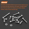 HELIFOUNER 420 Pieces M2.5 x 4mm /6mm /8mm /10mm /12mm /16mm /20mm /25mm, Hex Socket Head Cap Bolts Screws Washers Nuts Kit, 304 Stainless Steel