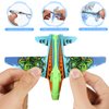 Manmel 12 Pack Airplane Launcher Toys for Kids, 2 Launchers and 10 Foam Glider, Indoor Outdoor Flying Toys for Boys Girls 4-8 Years Old, Plane Party Favors Birthday Gifts for Toddlers